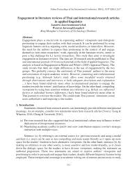 Malay literature was greatly influenced by the ramayana and mahabharata, indian frame tales, and persian and arabic literature. Pdf Engagement In Literature Reviews Of Thai And International Research Articles In Applied Linguistics