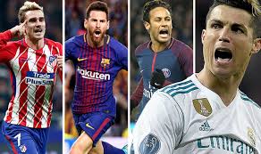 Neymar, cristiano ronaldo and lionel messi pose during the best fifa football awards at the may fair hotel on october 23, 2017 in london, england. Cristiano Ronaldo Lionel Messi Neymar And Antoine Griezmann Could Force Man Utd Transfer Football Sport Express Co Uk