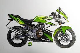 Kumpulan contoh gambar sketsa motor ninja rr, kali ini saya membuat gambar motor ninja r barong modif kontes yang udah pada rikues tolong b. Kawasaki Ninja 150 Rr 30th Anniversary Incaran Loyalis Ninja 2 Tak