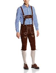 Gaudi Leathers Mens German Trachten Lederhosen Long In