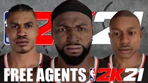 NBA 2K21 Free Agents ✪ Showing Every Player: Faces, Overall Ratings,  Badges, Stats