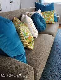 Are you looking to furnish your living room on a budget? Sew At Home Mummy Midmod Throw Pillows Ikea Gullklocka And Idasofia Cushion Cover Hack