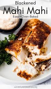 Oven Baked Blackened Mahi Mahi Is A Delicious Sheet Pan Dinner Recipe That S Super Easy To Bake The Fresh Mahi Mahi Fillets Cook Recipes Food How To Cook Fish