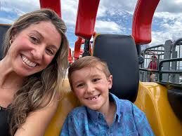 This boy loves his thrills! Coaster therapy 😝 Phoning a friend: as a 40  plus, how do you keep from feeling sick to death after riding the  coasters?? Because this boy of