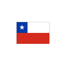 It consists of a blue square, surmounted by the white star in the canton, followed by a white band to the wind. Chile Flag Canepa Campi