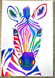 Color Wheel Zebra Art Watercolor Projects Art Lessons