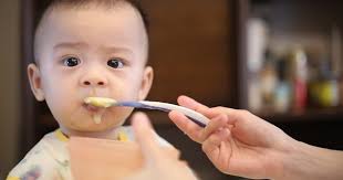 It's just fine to offer solid foods ( starting around 5 or 6 months ), but solid foods shouldn't replace breastmilk or formula as a source of nourishment. Solids Plunket