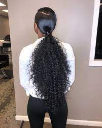 Stunning Curly Hair Weave Ponytail Omg I Love This Length It Is Gorgeous Hair Ponytail Styles Curly Weave Hairstyles Ponytail Styles