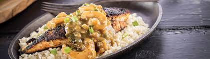 Dip the fish fillets in the melted butter, then dredge in the cajun spices. Blackened Catfish With Shrimp Etouffee Love Of Food
