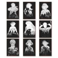 Home Decor Print Painting Nordic Anime Collection Picture Wall Art Modular Canvas Black White Simple Poster Bedside Background Painting Calligraphy Aliexpress You can also upload and share your favorite black and white anime wallpapers. home decor print painting nordic anime collection picture wall art modular canvas black white simple poster bedside background