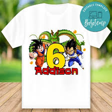 Touch device users, explore by touch or with swipe gestures. Dragon Ball Z Happy Birthday Shirt Png File Instant Download Bobotemp