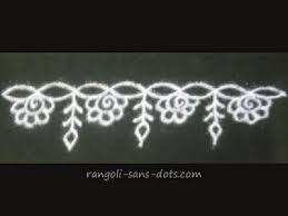 Plain And White Rangoli Or Kolam Border Alpona Design Rangoli Borders Small Rangoli Design