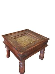 Indian Antique Side Table Chakra Hand Carved Brass By Mogulgallery Wohnzimmertische Couchtisch Antik Und Rustikale Couchtische
