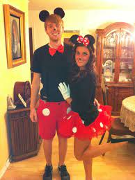 Cute Couples Diy Minnie And Mickey Costume Couple Halloween Costumes Cute Halloween Costumes Mickey Costume