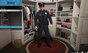 You can however steal a police car, buy a suitable hat . Michael Lspd Uniform Gta5 Mods Com