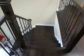 Check spelling or type a new query. Dark Hardwood Stairs White Risers Burlington Ontario Custom Matched Staining Contemporary Staircase Toronto By Stairsteps Houzz