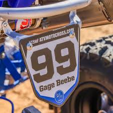 ATV Universal Carbon Fiber Rear Number Plate LIMITED EDTION BLUE