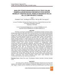 Skripsi berjudul analisis kesalahan eyd (ejaan yang disempurnakan) pada buku teks bahasa indonesia ekspresi diri dan akademik kelas x kurikulum 2013 disusun oleh isma rusan farhani, nim 1111013000007, diajukan kepada fakultas ilmu tarbiyah dan keguruan Pdf Analisis Penggunaan Media Buku Teks Dalam Pembelajaran Bahasa Indonesia Pada Materi Membuat Sinopsis Novel Remaja Indonesia Kelas Viii C Di Smp Negeri 2 Sawan