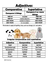 Adjectives Comparative Superlative Activity And A Set Of Task Cards Adjectives Superlative Adjectives Superlatives