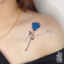 Daisies can be paired with any other design and still look lovely. Top 81 Best Blue Rose Tattoo Ideas 2021 Inspiration Guide