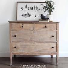 How to white wash a dresser with chalk paint. Weathered Wood Dresser