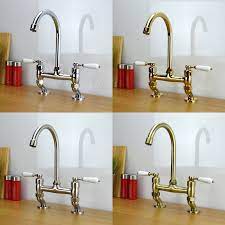 Its sleek spout and decorative lever offers modern convenience in a classic package. Classic Traditional White Lever Bridge Taps Kitchen Sink Mixer Tap Brass Astbury Ebay Victorian Kitchen Sinks Best Kitchen Sinks Kitchen Sink Taps
