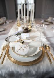 White Fur Table Runner Holiday Table Settings Christmas Table Christmas Table Settings