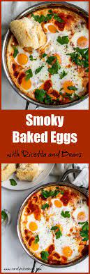 Smoky Baked Eggs With Ricotta And Beans Carolyn S Cooking Recipe Brunch Recipes Dinner Recipes Healthy Family Recipes