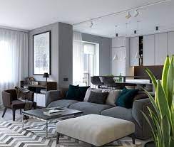 Spacious Looking One Bedroom Apartment With Dark Wood Accents Apartment Interior Small House Interior Design Apartment Interior Design