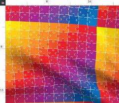 Puzzle fabric, by the yard, puzzle pieces, timeless treasures fabric, c6344, rainbow color, autism fabric, nurse fabric, bty, quilting cotton 5.0 out of 5 stars 11 $15.99 Rainbow Jigsaw Puzzle Pieces Spoonflower