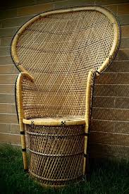 High Back Wicker Rattan Chair Peacock Fan Back By Theplumvintage Wicker Rattan Chair Wicker Chair Wicker