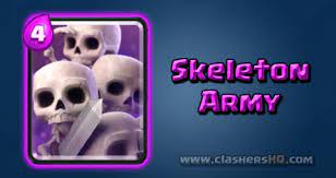 There's no worse feeling than dropping a skeleton army to rush on the right lane and then have your opponent drop a giant on the left. Skeleton Army Clash Royale Card Clashers Hq Clash Royale The Clash Army