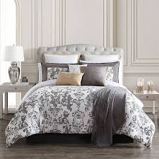 Of course, the most stylish white beds boast dimension, making a textured quilt or delicately printed sheet set worthy of consideration. Reverie 14 Piece Comforter Set In Grey Gold Bed Bath And Beyond Canada