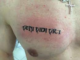 Maybe you would like to learn more about one of these? Stefan88x Veni Vidi Vici Auf Der Rechten Brust Tattoos Von Tattoo Bewertung De
