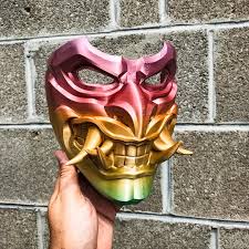 Redhood Oni Mask 3dprinting Oni Mask Mask Wolf Mask