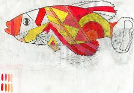 Sketchbook Page By Ayse Ozer Year 7 William De Ferrers School Essex Uk Developmental Drawing For A Fish Painting Insp Fish Painting Sketch Book Art Lessons