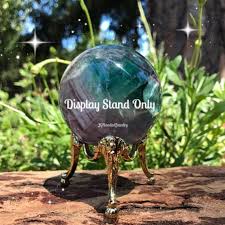 Crystal Ball Display Stand Sphere Holder Golden Decorative Egg Stand Globe Orb Tripod Display See Description For Sizing Crystal Ball Display Stand Crystals