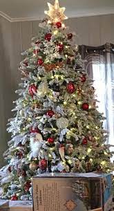 Home Accents Holiday 7 5 Ft Pre Lit Led Flocked Mixed Pine Artificial Christmas Tree Wit Christmas Tree Inspiration Christmas Lights Artificial Christmas Tree