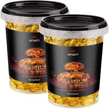 Premium Omega 3 Fish Oil 500 Kapseln Fischol 1000mg Epa Dha Vitamin E Dha Vitamins Fish Oil Vitamin E
