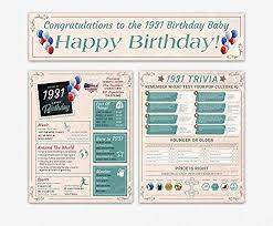 1931 trivia quiz questions and answers. Amazon Com 60th Birthday Party Decor And Fun Birthday Trivia Game Set Born In 1961 Posters Prints