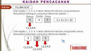 The experiments on two slu datasets show the generalization. Kaidah Pencacahan Aturan Penjumlahan Aturan Perkalian Filling Slot Pengisian Tempat Youtube