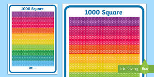 free 1000 number square numbers number squares