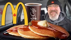Mcdonald S Breakfast Hotcakes Sausage And Mccafe Coffee Youtube