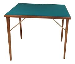 Mid Century Modern Wood Lightweight Foldable Poker Game Table On Chairish Com Midcentury Furniture Table Fo Mid Century Modern Wood Table Games Modern Wood