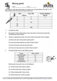 Mixing Paint Math Worksheets Printable Math Worksheets Worksheets