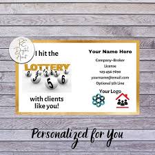 Lottery Client Real Estate Pop By Tags Printable Referrals Etsy Business Gift Tags Personal Cards Real Estate Gifts