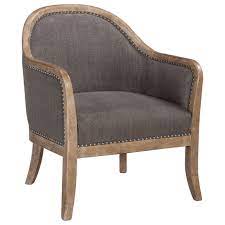 Find new accent chairs for your home at joss & main. Signature Design By Ashley Engineer A3000030 Transitional Wood Frame Accent Chair With Nailhead Trim Furniture And Appliancemart Exposed Wood Chairs