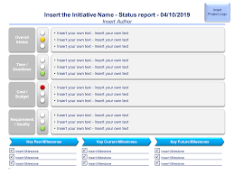 Project Status Report Progress Report Template Project