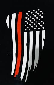 Black And White American Flag With One Red Stripe Firefighter Stripe Red Line Flag Sticker In 2020 American Flag Art Firefighter Thin Red Line Flag