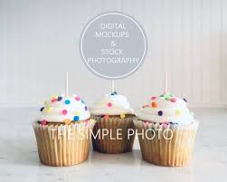 Cupcake Topper Mockup Cupcake Mockup Photo Of Cupcakes Etsy Simple Photo Cupcake Decorating Party Cupcake Toppers